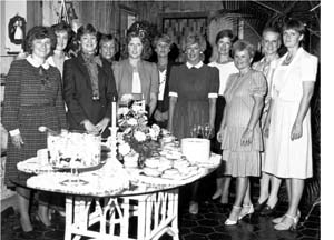 Pictured are Lucille Brewer, June Scannell, Sandy Lyon, Jane Henneman, Mary Evenson, Donna Chronister, Geni Roark, Margie Jobe, Carolyn Phebus, Barbara Hundley, and Andrea Schmidt 